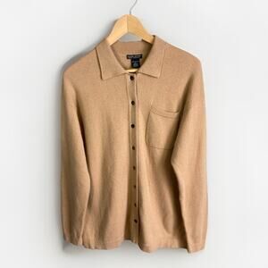 Daniel Bishop 100% Cashmere Cardigan Men’s L Vintage Neutral Quiet Luxury